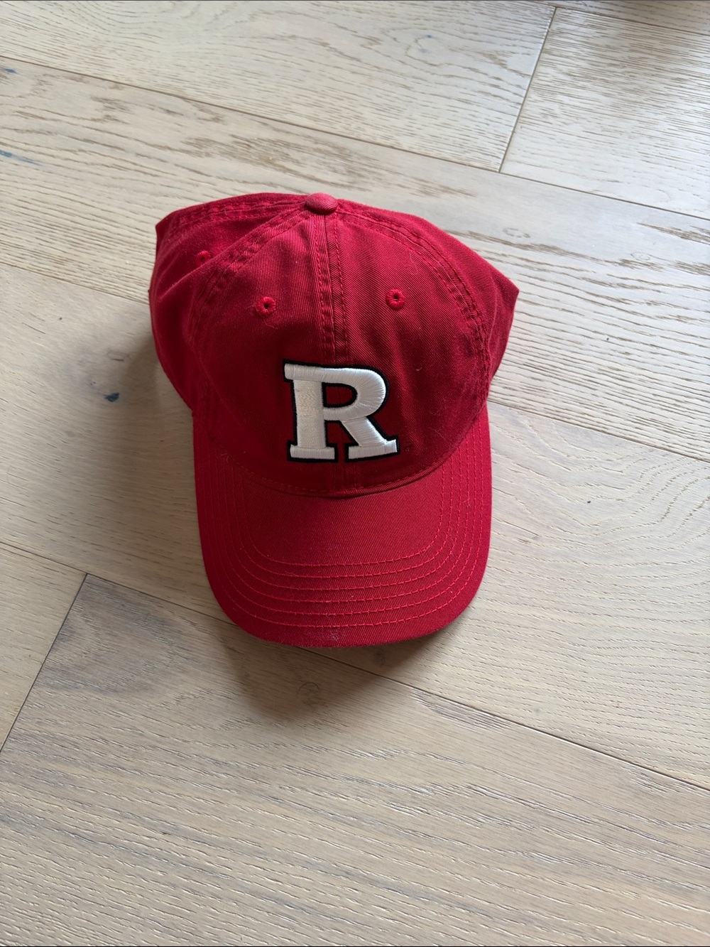 NWT Red Rutgers Baseball Cap with White 'R'